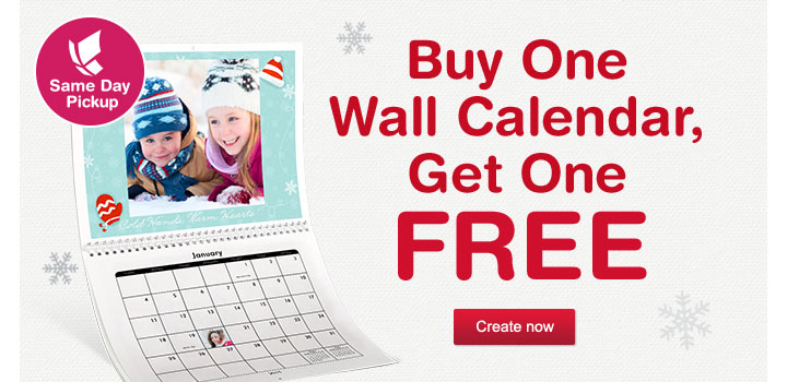 Buy One, Get One FREE Photo Calendars From Walgreens!